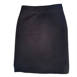 J CREW NO 2 PENCIL SKIRT BLACK METALASSE SKIRT SIZE 0